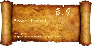 Brood Izabel névjegykártya